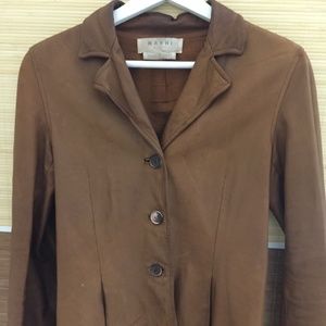 Marni Calf's leather blazer jacket small